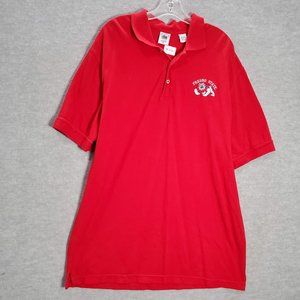 VINTAGE Fresno State Bulldogs Men Polo Shirt XL Red Logo Embroidered Short Sleev